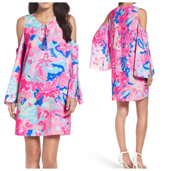 lilly pulitzer cold shoulder dress